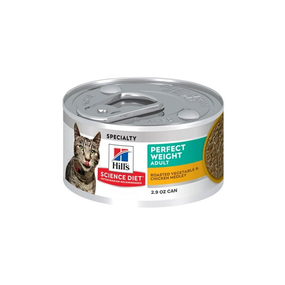 (24 Pack) Hill's Science Diet Adult Perfect Weight Wet Cat Food, 2.9 oz Cans