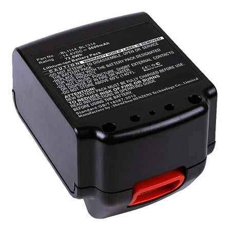 

Synergy Digital Power Tool Battery Compatible with Black & Decker BL1114 BL1314 BL1514 LB16 Power Tool Battery (Li-ion 14.4V 5000mAh)