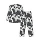thumbnail image 1 of Fotbe Black And White Sheeps Pijama de Hombre con Estampado de Manga Larga, Conjunto de 2 Piezas, Ropa de Dormir Suave y Cómoda con Bolsillos-Medium, 1 of 7