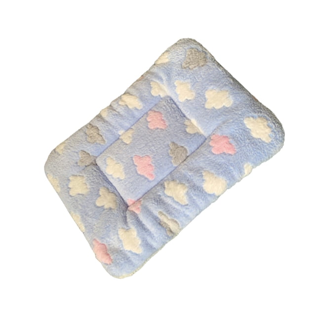 relayinert Polyester Washable And Machine Washable Pet Mat For Easy Cleaning Soft And Breathable Pet Bed blue cloud 30*40cm 1Set