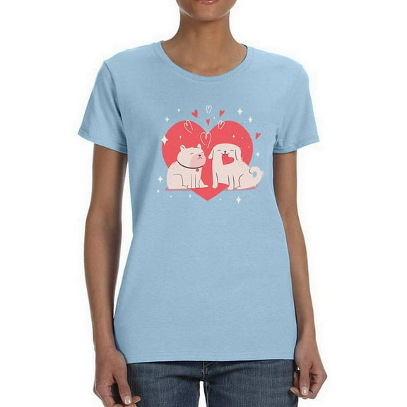 Loving Dogs T-Shirt Women -Smartprints Designs, Female Medium