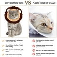 thumbnail image 4 of Pet Lion Forme Elizabeth Anneau Confortable Réglable Anti-Morsure Récupération Collier Cône de Protection pour Chiens Chats, 4 of 8