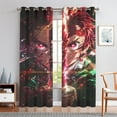 thumbnail image 5 of Anime Curtains for Bedroom Drapes Slayer Tanjirou Inosuke Kyoujurou Print Design Window Treatments Curtain Panel Set, 2-Panels, 42" W x 84" L, 5 of 8