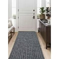 thumbnail image 2 of BESTVUE Area Runner Rug Outdoor Non Slips Carpet Runners Indoor Utility Rugs Mat for Kitchen Hallway Entryway Garage with Rubber Backing Striped Gray 2ft x 6ft, 2 of 7