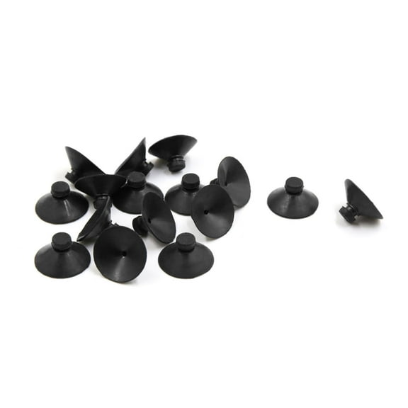 Unique Bargains Aquarium Part Aquarium Fish Tank Plastic Suction Cup Sucker Black 16Pcs 20mm Dia