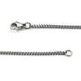 thumbnail image 2 of Titanium Kay Solid Titanium 2MM Curb Link High Polish Finish Chrome Color Necklace Chain 18", 2 of 4