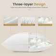 thumbnail image 3 of Euro Throw Pillow Inserts Set of 2, 24x24 Down Feather Alternative Soft Square White Decorative Pillows for Couch Bed Sofa Dorm with Breathable Cover, 3 of 8