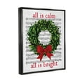 thumbnail image 3 of Stupell Industries All Is Calm Christmas Song Graphic Art Jet Black Floating Framed Canvas Print Wall Art, Design by Lettered and Lined, 3 of 6