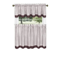 Achim Modern Floral Rod Pocket Light Filtering Curtain Set, 58.00" x 24.00"