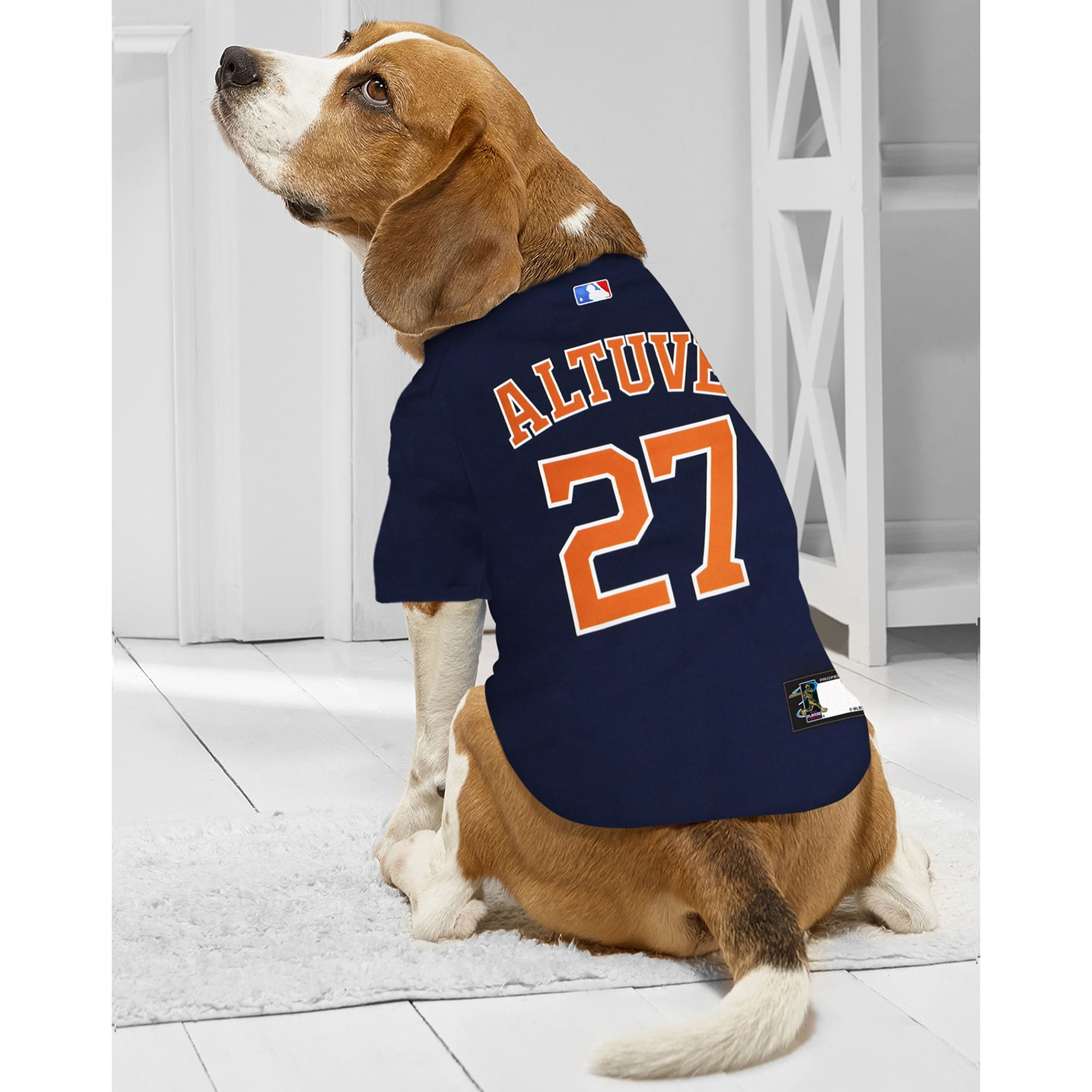 Pets First MLBPA Jose Altuve Mesh Jersey for Dogs and Cats - Licensed Soft Poly-Cotton Jersey