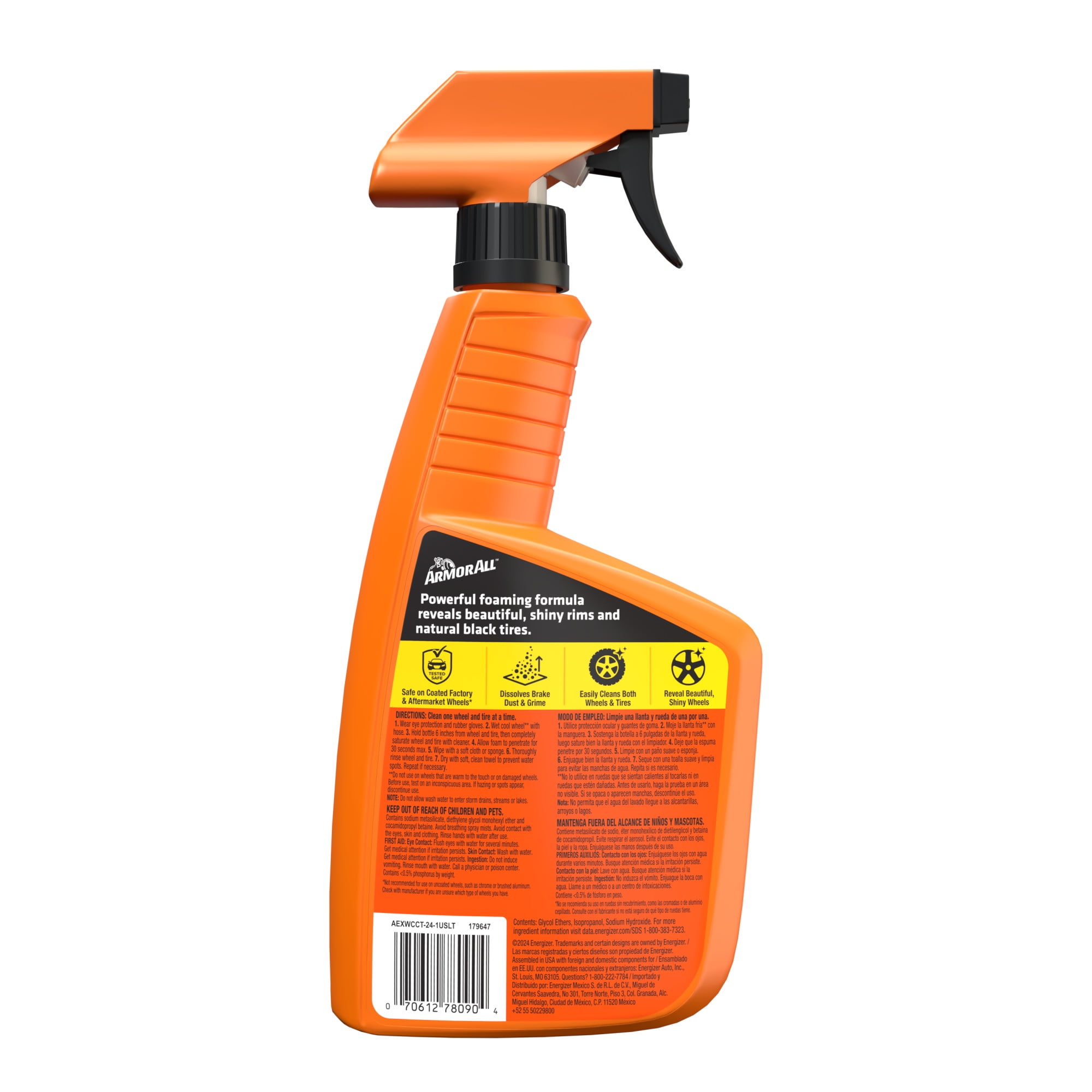 (2 pack) Armor All Extreme Wheel Cleaner and Tire Cleaner, Holiday Gift for Men, Dad or Husband - 24 fl oz