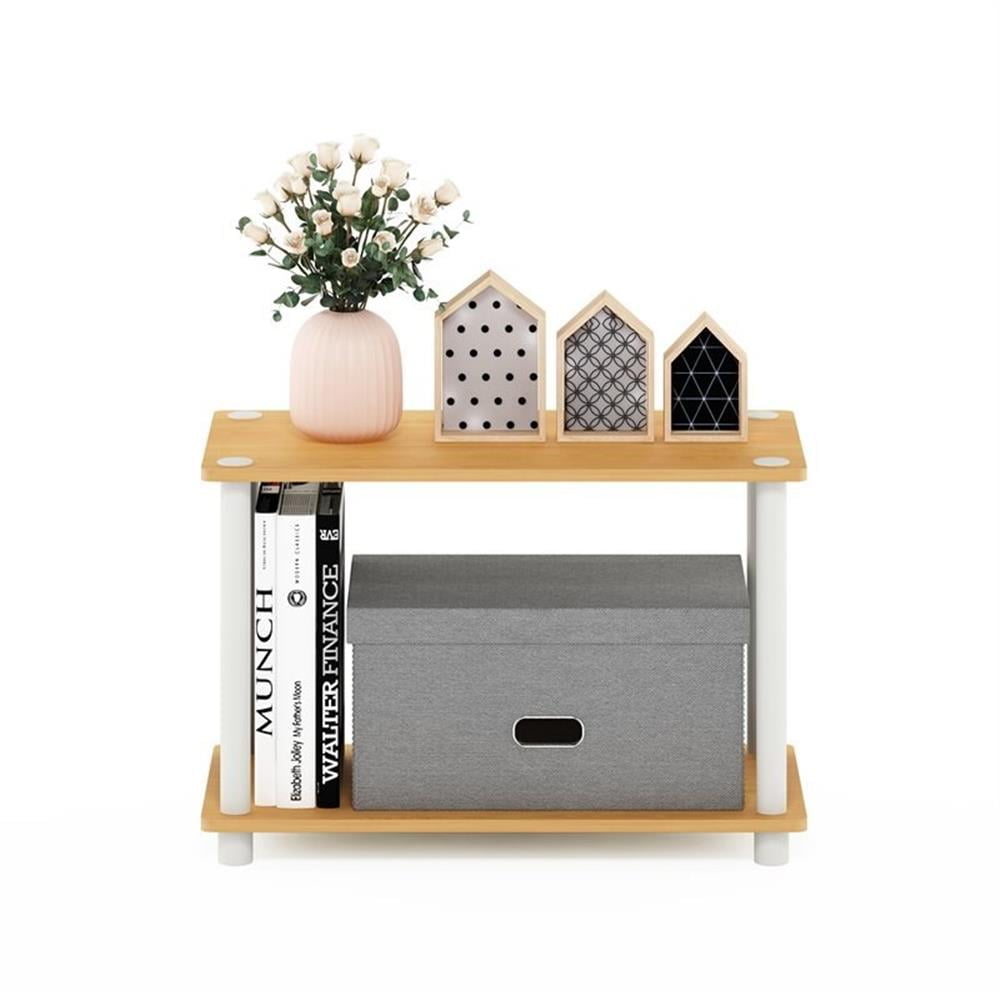 Furinno 11250 Turn-N-Tube 2-Tier No-Tools Shelf End Table Plant Stand