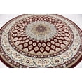 thumbnail image 3 of Rugs.com Rabia Collection Rug – 10' Round Burgundy Low Rug Perfect For Kitchens, Dining Rooms, 3 of 8