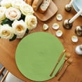thumbnail image 2 of Round Placemats Green 15 inch Set of 2 Table Mats for Dining Table Solid Color Heat Resistant Non-Slip Kitchen & Home Decorative Place Mat Set, 2 of 8