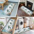 thumbnail image 6 of Summer Ocean Turtle Washable Runner Rugs 2'x6', Nautical Colorful Sea Fish Octopus Coral Wood Grain Low Pile Throw Entryway Rug Non-Slip Sturdy Edge Binding Carpet for Indoor Bedside Entrance Bedside, 6 of 9