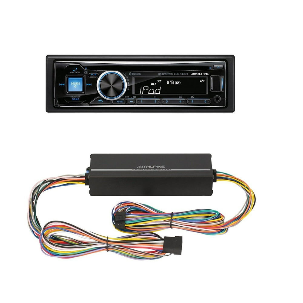 Alpine CDE143BT Advanced Bluetooth CD Receiver With KTP445A Alpine