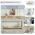 thumbnail image 6 of EUROCO 63" Console Table Sofa Table, Solid Wood Console Table with 3 Drawers and Bottom Shelf for for Entryway, Hallway, Living Room, Antique White, 6 of 9