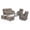 Gray/Gray, variant on Jentlehouse 6-Piece Outdoor Patio Furniture Set with Swivel Chairs and Sofa,Hige Back Deep Seat Outdoor Conversation Set for Poolside Backyard Balcony