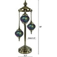 thumbnail image 3 of SILVERFEVER Moroccan Lamps Mosaic Turkish Lamp -Three Tier Lanterns Colorful Handmade Glass Floor or Table with E 12 Bulbs Deep Pink, 3 of 7
