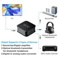 thumbnail image 3 of Digital Optical Audio 1X3 Splitter,Digital SPDIF TOSLINK Optical Fiber Audio Splitter,1 in 3 Out, for Blue-Ray DVD HDTV,1 * Digital Optical Audio Splitter 1 * Optical Cable 1 * USB cable,black, 3 of 7
