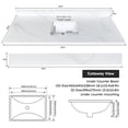 thumbnail image 3 of Montary 61-inch Quartz Bathroom Vanity Top with Undermounted Ceramic Sink & 4 Inch High Backsplash, 3/4" Thick Quartz Stone Vanity Sink Tops with 3 Pre-Drilled Holes, Calacatta White, 3 of 8