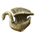 thumbnail image 2 of Retro Brass Swan Statue Home Desktop Decoration Small Brass Animal Figurine, 2 of 3
