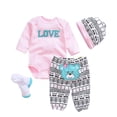 thumbnail image 6 of 4-Piece Baby Doll Outfits Set for 17"-22" Reborn Dolls – Pink Matching Clothes for Girls, 6 of 6