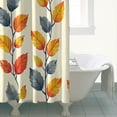 thumbnail image 4 of Shower Curtain for Bathroom Maple Leaf Orange Fall Harvest Bathroom Curtain Durable Simple Bathroom Curtains Hooks Included,72x72Inch, 4 of 5