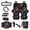 Black and Multi - Cute Dachshund Dog Paw, variant on LedBack Cat Flower Print Car Seat Covers Full Set with Accessories for Women Universal Fit High Back Bucket Seat Covers for Car Front and Back Seats, Auto Interior Decor, Easy to Install