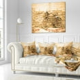 thumbnail image 3 of Designart Vintage Bicycle against Brown Wall - Landscape Printed Throw Pillow - 18x18, 3 of 5
