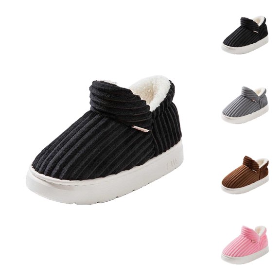 Winter Slippers for Women 2025 Corduroy On Slippers Lined Warm Cozy Indoor House Shoes
