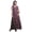 Deep Purple, variant on Bimba Tie-Dye Women V Neck Sleeveless Front Slit Casual Maxi Printed BohoÂ&nbsp;Dress-Medium