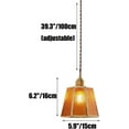 thumbnail image 3 of Mini Colorful Glass Pendant Light Fixture, Small Retro Farmhouse Pendant Lighting, Modern Simple Pendant Light, Minimalist Rustic Vintage Pendant Lamp for Kitchen Sink Dining Room, 3 of 7