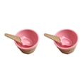 thumbnail image 4 of Billuyoard Taza de helado para niños Postre Helado Tazón de PP con cuchara Vajilla Vajilla Type5 NO5, 4 of 6