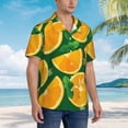 thumbnail image 5 of Kll Men'S Hawaiian Shirt Short Sleeve Button Down Beach Shirts-Orange, 5 of 8