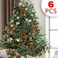 thumbnail image 2 of Velvet Bows Christmas Tree Ornaments Vintage Velvet Ribbon Bows for Tree Garland Wreath Indoor Xmas Decorations, Coffee, 2 of 6