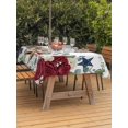 thumbnail image 3 of Outdoor Tablecloth with Umbrella Hole for Patio/Picnic/Party/Camping, 4th of July Waterproof Table Cloth Rectangle Table Cover Washable, Independence Day American Star Roses Floral (60"x 84"), 3 of 9