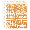 thumbnail image 1 of Unique Bargains Alphabet Letters Numbers Stickers, Self Adhesive Cursive, Orange 6 Sheets, 1 of 6