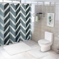 thumbnail image 7 of PRATYUS  Navy Blue Hook Shower Curtain  Hotel Shower Curtain, Modern Geometric Shower Curtain Layer, Washable 69x72, 7 of 7