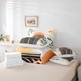 thumbnail image 6 of jejeloiu Geometric Striped Circle 7-Piece Twin Bedding Sets,Rustic Plant Leaf Bedding Comforter Set,Abstract Minimalsim Desgin Sheet Sets For Adults,Breathable Home Decor Reversible, 6 of 8