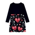 thumbnail image 4 of Ugoldhm Girls Valentines Lace Party Dress 4-14Y Fall Long Sleeve Crew Neck Fashion Outfit for Kids, 4 of 4