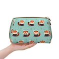 thumbnail image 4 of Naloa Fox Leather Makeup Bag for Purse Travel, Portable Small Cosmetic Organizer for Women and Girls, Make up Bag with Zipper, 4 of 8
