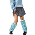 thumbnail image 3 of Faithtur Women's Anti-Slip Leg Warmers, Solid Color/Multi-Color Thicken Socks, Windproof Legs Protector, 3 of 9