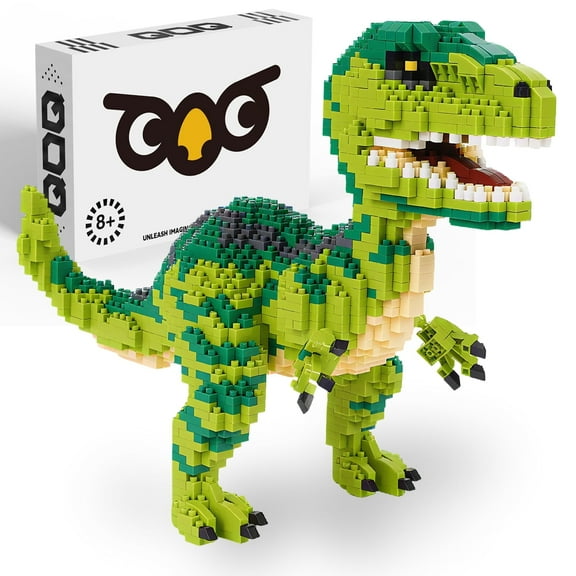 Leimao Dinosaur Micro Building Blocks, 1457pcs Velociraptor Tyrannosaurus Rex DIY Mini Diamond Blocks Bricks Toy for Boys Age 8-12,14  Teens Adults