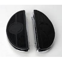 Drag Specialties Half Moon Floorboards Chrome (1621-0160)