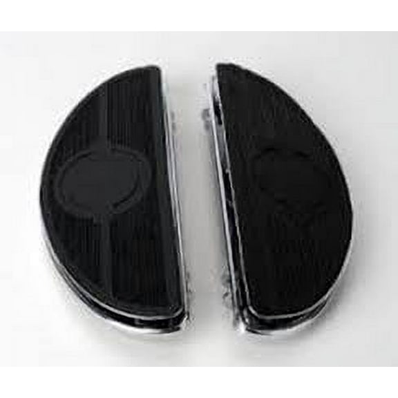 Drag Specialties Half Moon Floorboards Chrome (1621-0160)
