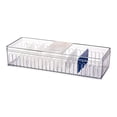 thumbnail image 1 of Clear Plastic Desk Cable Organizer Light Durable Cable Divided Container for Mouse Cords Earphone Cables, 1 of 2
