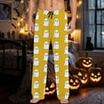 thumbnail image 2 of Yuncity Halloween Pajama Pants Men Casual Hallowmas With Drawstring and Pockets Comfortable Relaxed Fit Soft Breathable for Home and Outdoor Wear Pajamas Pants Yellow M, 2 of 6