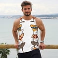 thumbnail image 6 of Logiee Corgi Dog2 Print Men's Workout Tank Top,Quick Dry Workout Tank Top,Gym Muscle Tee,Fitness Bodybuilding Sleeveless T Shirt-4X-Large, 6 of 7
