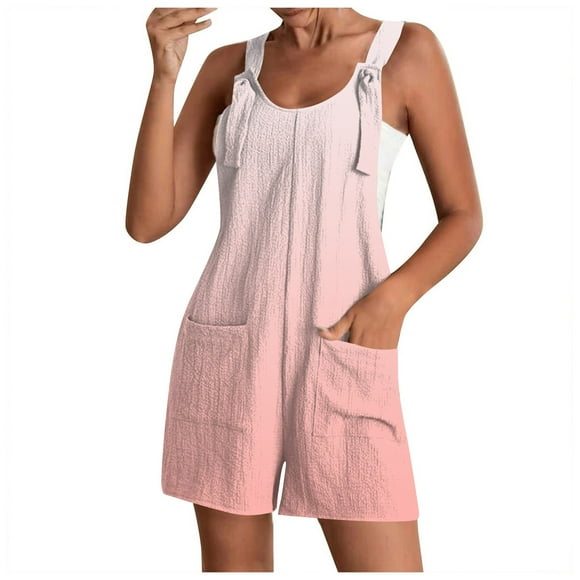 Wyzesi Yellow Jumpsuit Women Plus Size Women's Summer Fashion Printed Pocket Shorts Romper with Color Gradient Maternity Jumpsuit Womens Jumpsuits Dressy